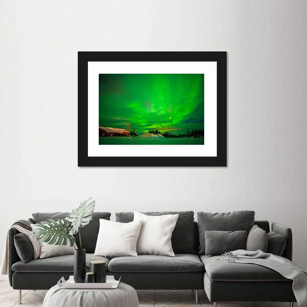View Of Aurora Canvas Wall Art-3 Horizontal-Gallery Wrap-25" x 16"-Tiaracle