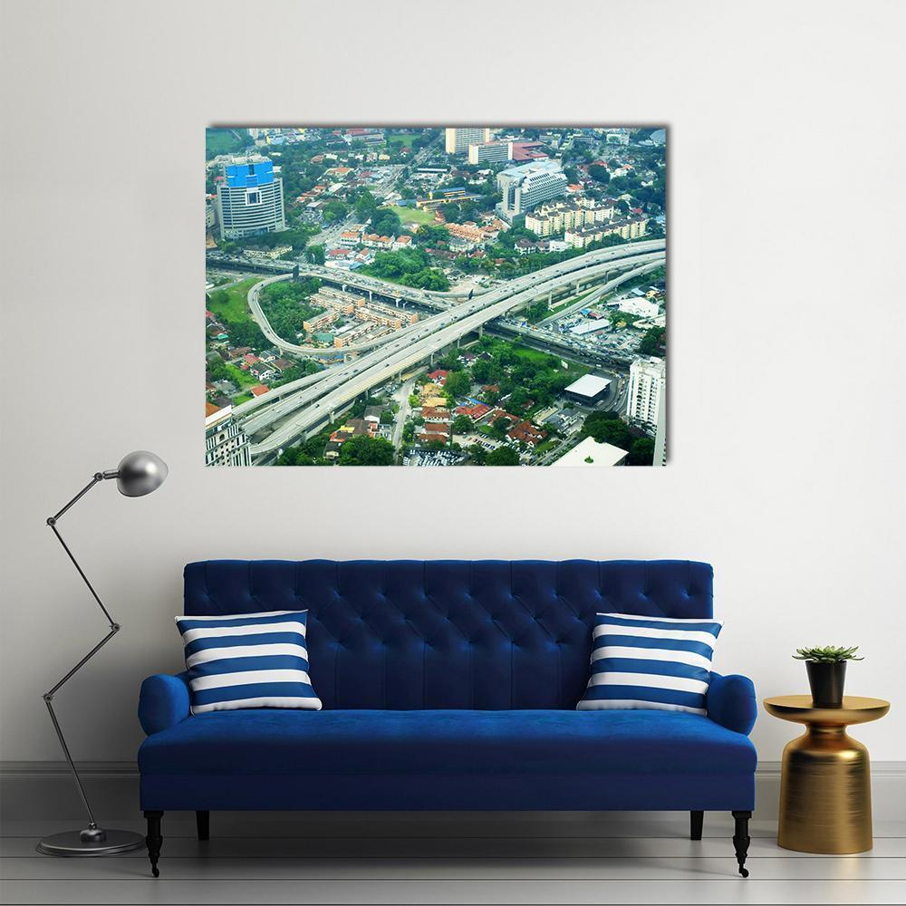 View Of Kuala Lumpur Malaysia Canvas Wall Art-1 Piece-Gallery Wrap-48" x 32"-Tiaracle