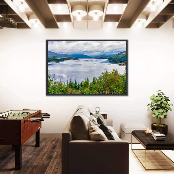 View Of Loch Carron Canvas Wall Art-3 Horizontal-Gallery Wrap-25" x 16"-Tiaracle