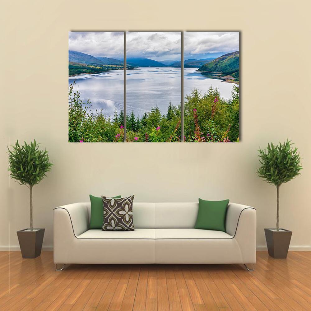 View Of Loch Carron Canvas Wall Art-3 Horizontal-Gallery Wrap-37" x 24"-Tiaracle