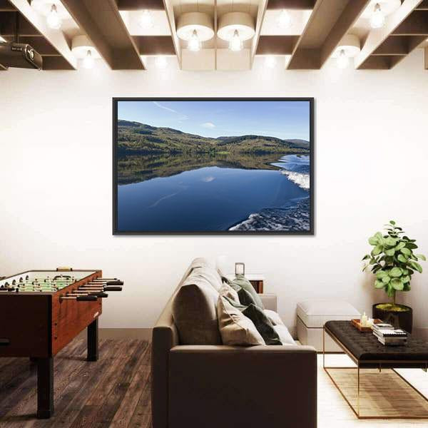 View Of Loch Tay From Power Boat Canvas Wall Art-3 Horizontal-Gallery Wrap-25" x 16"-Tiaracle