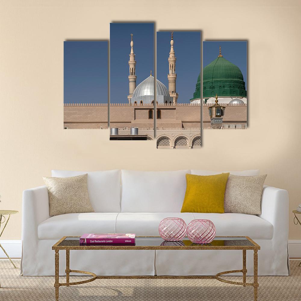 Masjid Al-Haram Canvas Wall Art-4 Pop-Gallery Wrap-50" x 32"-Tiaracle