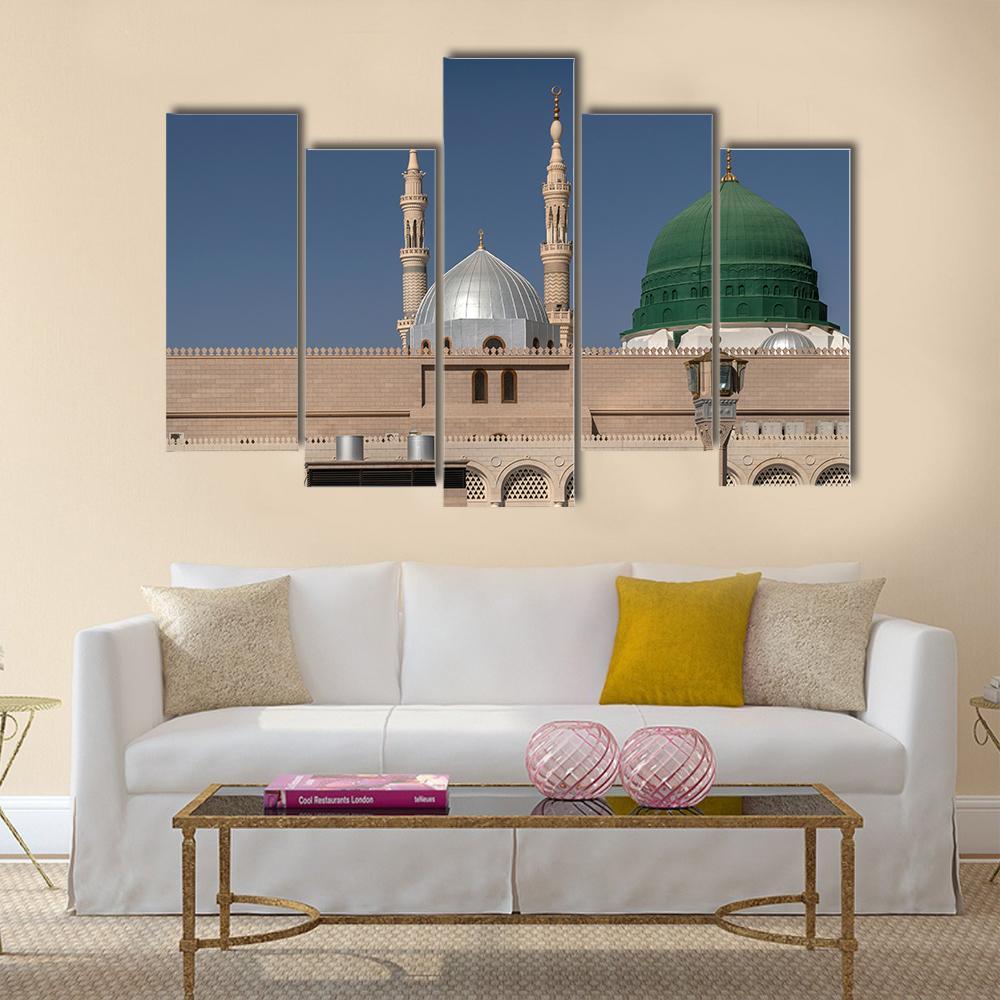 Masjid Al-Haram Canvas Wall Art-5 Pop-Gallery Wrap-47" x 32"-Tiaracle