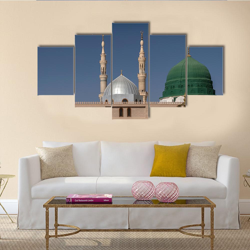 Masjid Al-Haram Canvas Wall Art-5 Star-Gallery Wrap-62" x 32"-Tiaracle