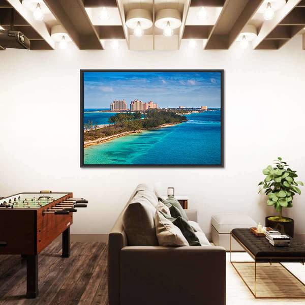 View Of Paradise Island In Nassau Canvas Wall Art-3 Horizontal-Gallery Wrap-25" x 16"-Tiaracle
