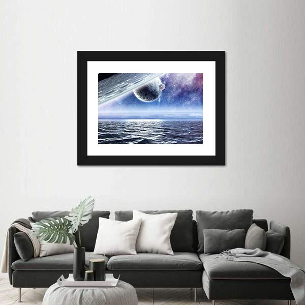 View Of Planet Canvas Wall Art-3 Horizontal-Gallery Wrap-25" x 16"-Tiaracle