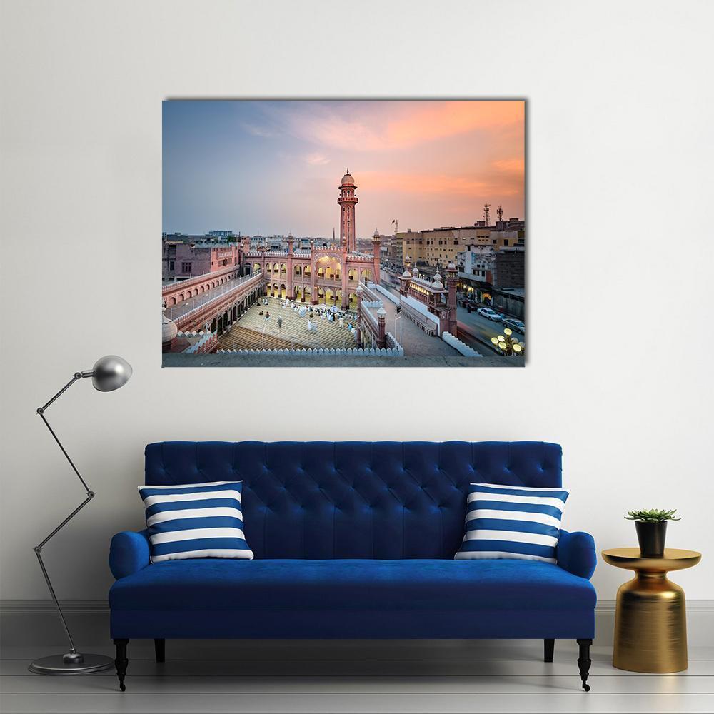 Sunehri Masjid Peshawar Pakistan Canvas Wall Art-1 Piece-Gallery Wrap-48" x 32"-Tiaracle