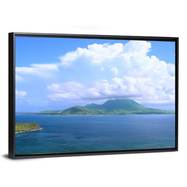 View Of The Caribbean Island Nevis Canvas Wall Art-3 Horizontal-Gallery Wrap-25" x 16"-Tiaracle