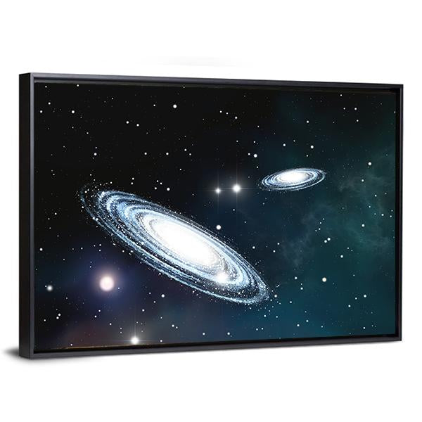 View Of The Galaxy Through The Nebulae Canvas Wall Art-3 Horizontal-Gallery Wrap-25" x 16"-Tiaracle