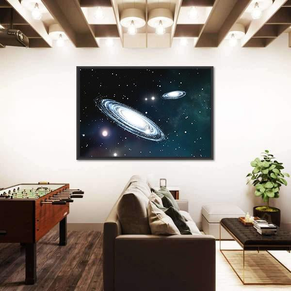 View Of The Galaxy Through The Nebulae Canvas Wall Art-3 Horizontal-Gallery Wrap-25" x 16"-Tiaracle