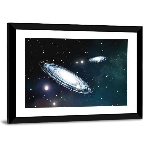 View Of The Galaxy Through The Nebulae Canvas Wall Art-3 Horizontal-Gallery Wrap-25" x 16"-Tiaracle