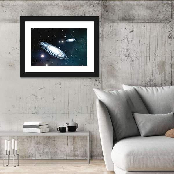 View Of The Galaxy Through The Nebulae Canvas Wall Art-3 Horizontal-Gallery Wrap-25" x 16"-Tiaracle