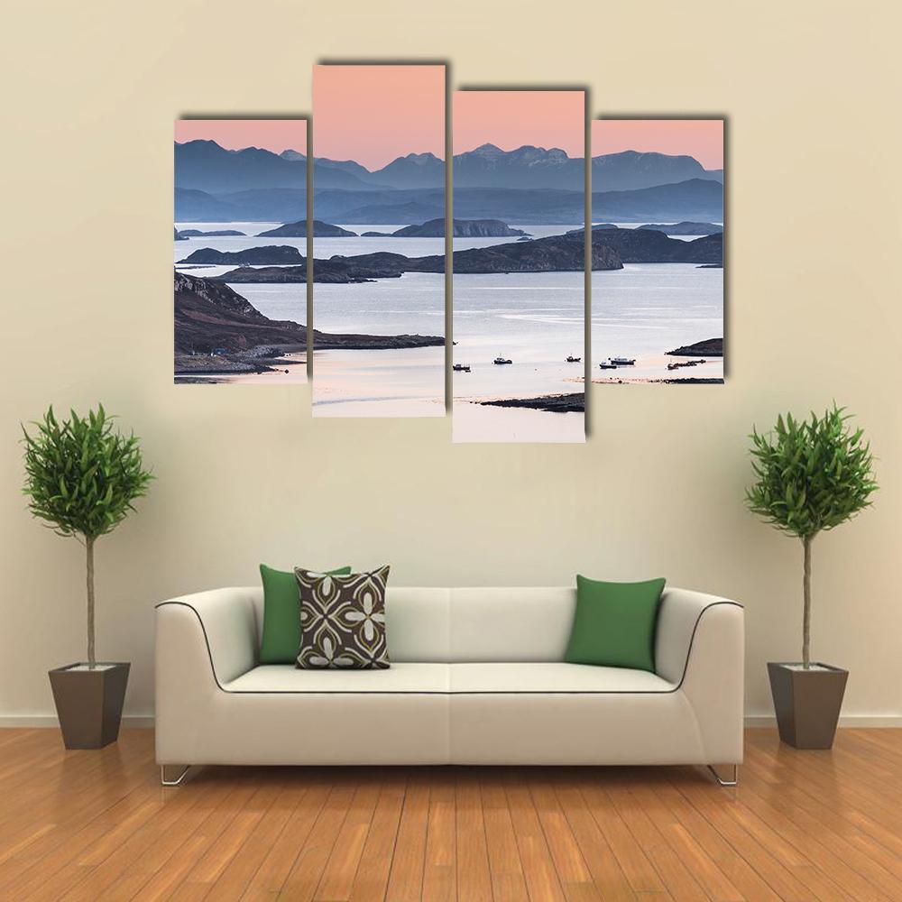View Over Summer Isles Canvas Wall Art-4 Pop-Gallery Wrap-50" x 32"-Tiaracle