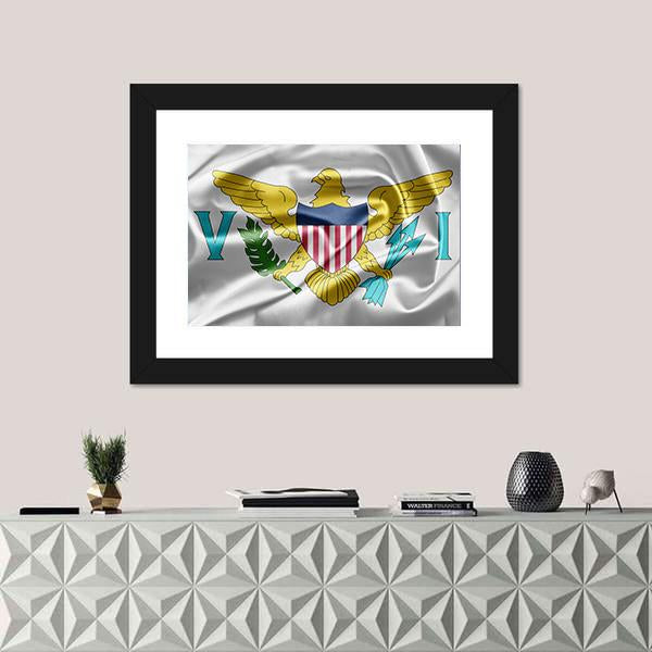 Virgin Islands Of The United States Flag Canvas Wall Art-1 Piece-Framed Print-20" x 16"-Tiaracle