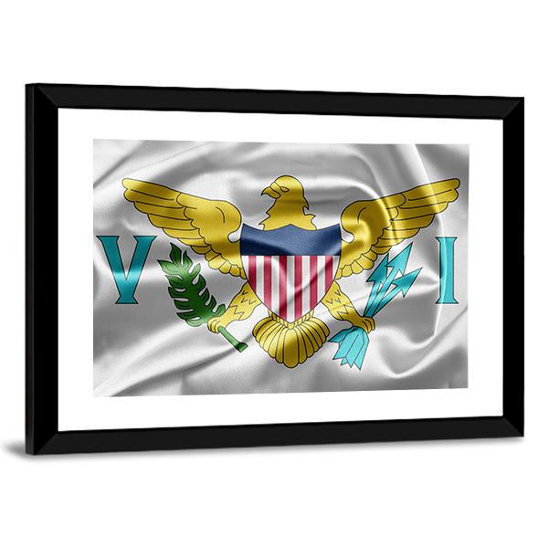 Virgin Islands Of The United States Flag Canvas Wall Art-3 Horizontal-Gallery Wrap-25" x 16"-Tiaracle