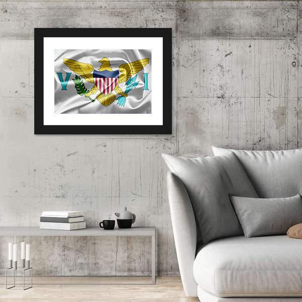 Virgin Islands Of The United States Flag Canvas Wall Art-3 Horizontal-Gallery Wrap-25" x 16"-Tiaracle