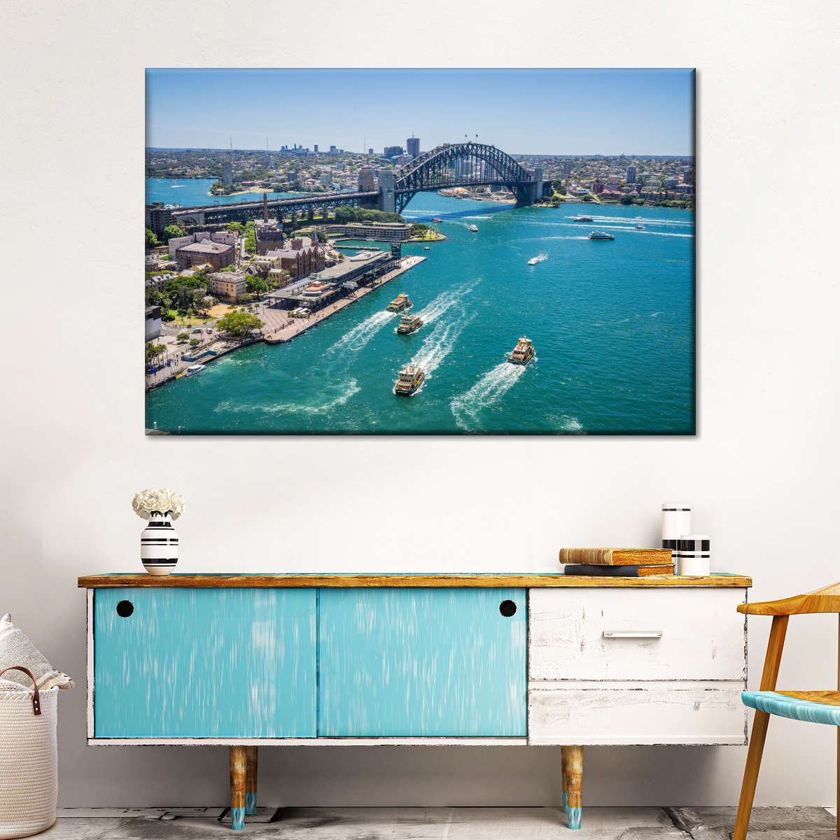 Blick auf die Wandkunst von Sydney Cove