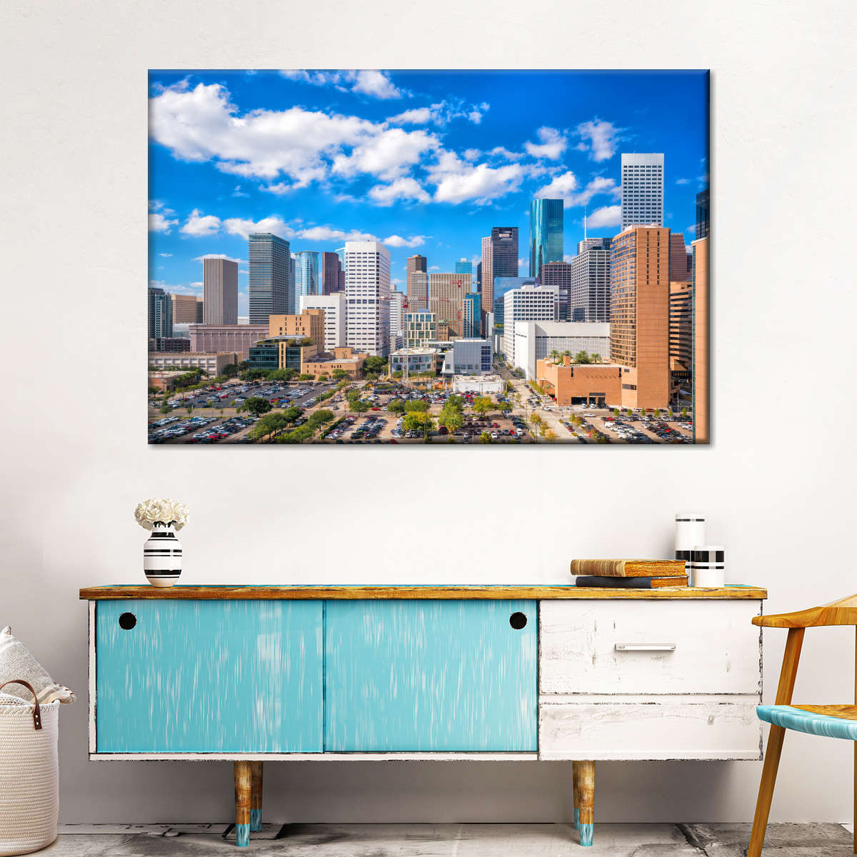 Downtown Houston Skyline Wandkunst