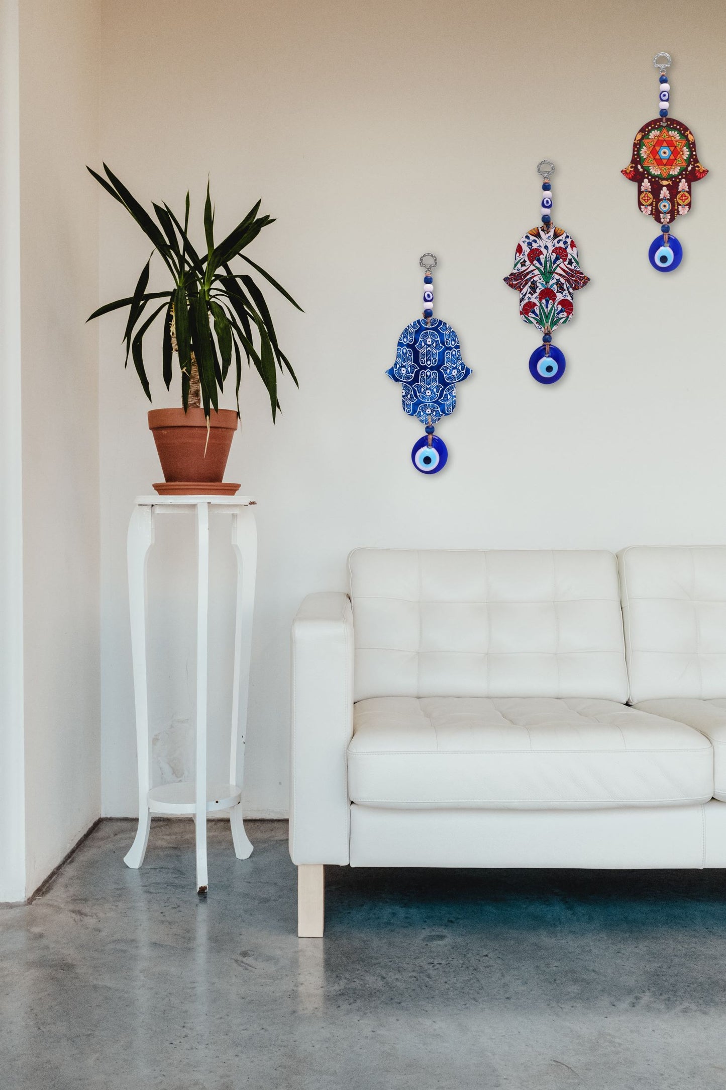 Wunderschöner blauer Hamsa-Wandbehang für Ihr Zuhause