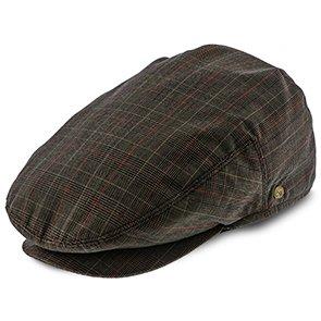 The Fairway - Walrus Hats Ivy Cap aus Polyester mit braunem/rotem Karomuster