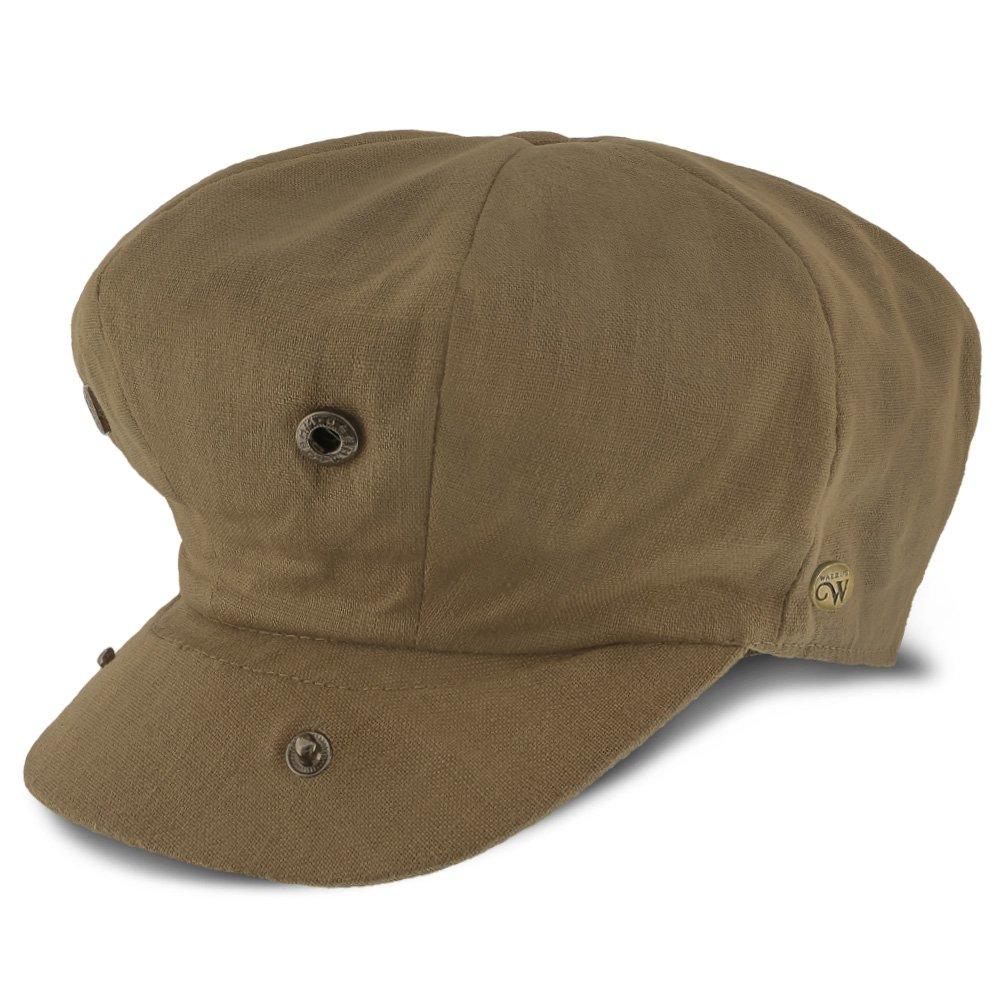 Hampton - Walrus Hats 8-Panel-Ballonmütze aus Leinen in Sand