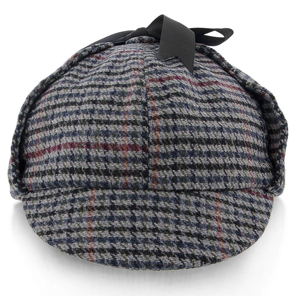 Fox & Hound - Walrus Hats Multi-colored Wool Blend Checkered Sherlock Holmes Deerstalker Hat