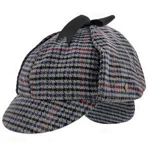 Fox & Hound - Walrus Hats Multi-colored Wool Blend Checkered Sherlock Holmes Deerstalker Hat