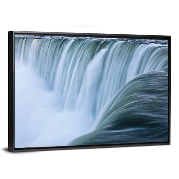 Water Over Niagara Falls Landscape Canvas Wall Art-3 Horizontal-Gallery Wrap-25" x 16"-Tiaracle