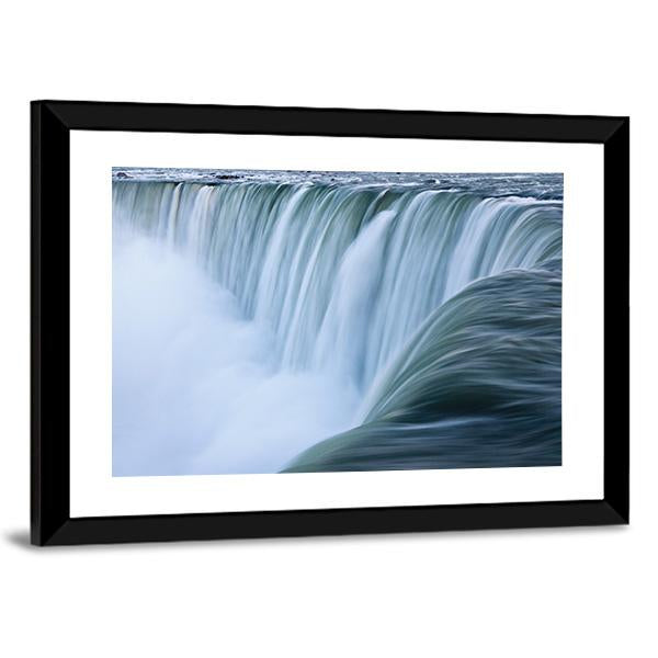 Water Over Niagara Falls Landscape Canvas Wall Art-3 Horizontal-Gallery Wrap-25" x 16"-Tiaracle