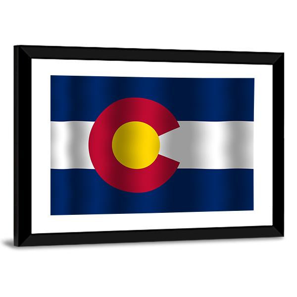 Waving Colorado State Flag Canvas Wall Art-3 Horizontal-Gallery Wrap-25" x 16"-Tiaracle