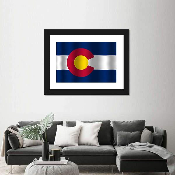 Waving Colorado State Flag Canvas Wall Art-3 Horizontal-Gallery Wrap-25" x 16"-Tiaracle