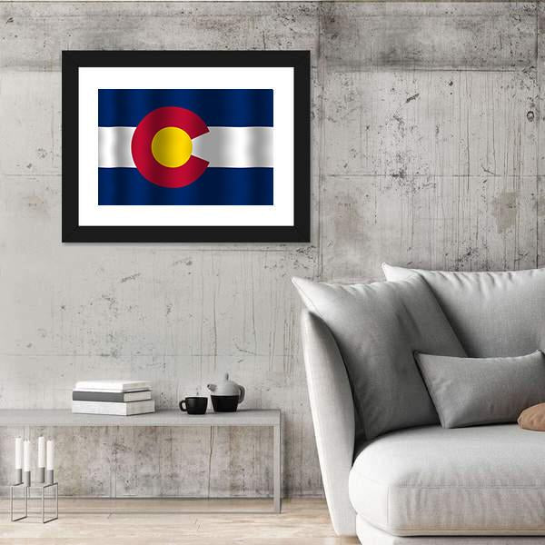 Waving Colorado State Flag Canvas Wall Art-3 Horizontal-Gallery Wrap-25" x 16"-Tiaracle