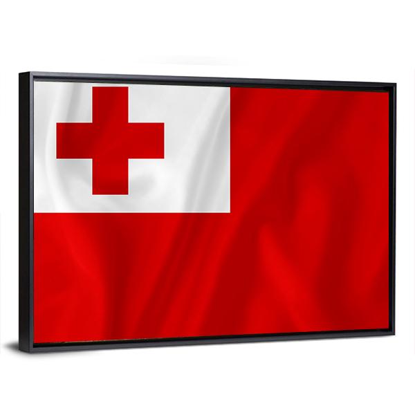 Tonga Flag Canvas Wall Art-3 Horizontal-Gallery Wrap-25" x 16"-Tiaracle