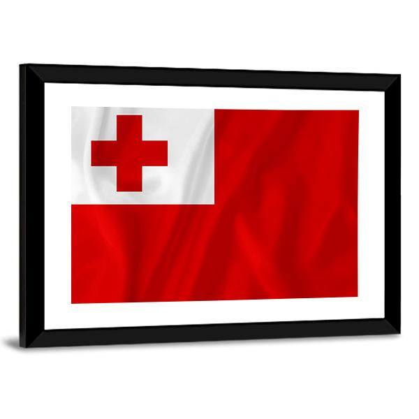 Tonga Flag Canvas Wall Art-3 Horizontal-Gallery Wrap-25" x 16"-Tiaracle