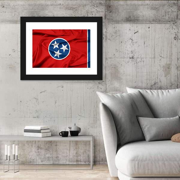 Waving Tennessee Flag Canvas Wall Art-3 Horizontal-Gallery Wrap-25" x 16"-Tiaracle
