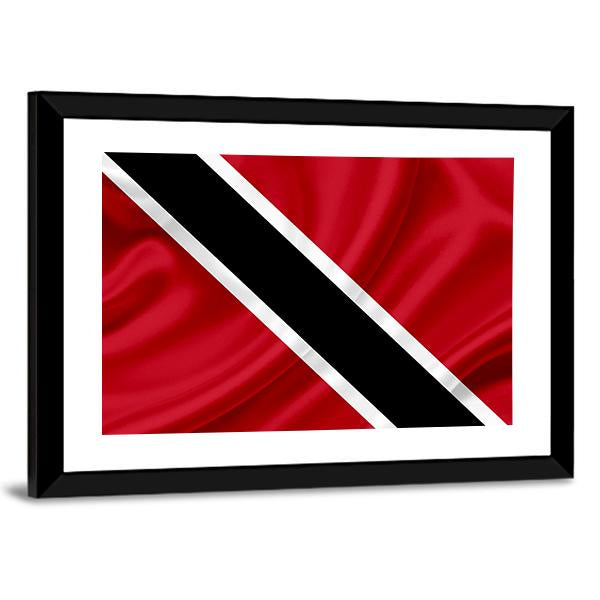 Waving Trinidad & Tobago Flag Canvas Wall Art-3 Horizontal-Gallery Wrap-25" x 16"-Tiaracle