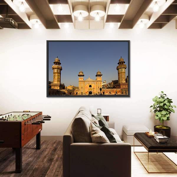 Wazir Khan Mosque In The Old City Center Of Lahore Pakistan Canvas Wall Art-3 Horizontal-Gallery Wrap-25" x 16"-Tiaracle