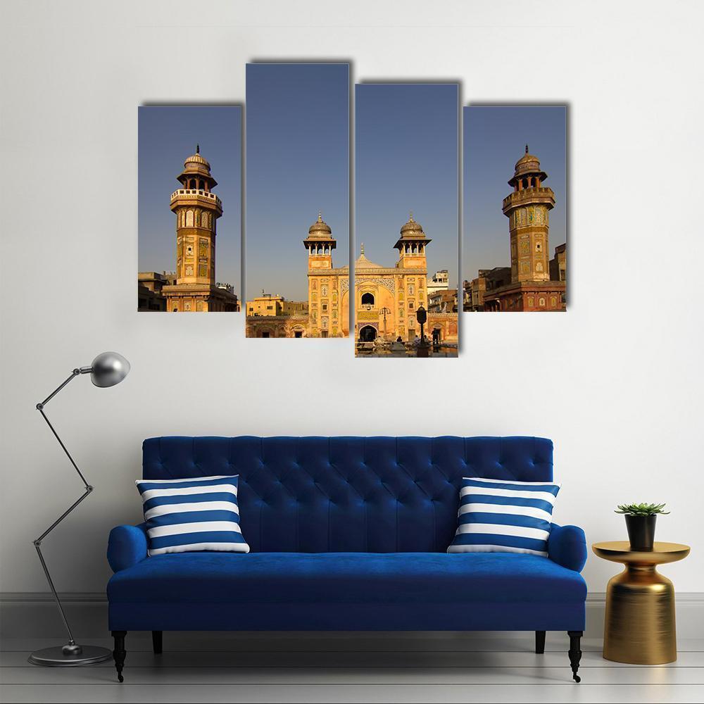 Wazir Khan Mosque In The Old City Center Of Lahore Pakistan Canvas Wall Art-4 Pop-Gallery Wrap-50" x 32"-Tiaracle