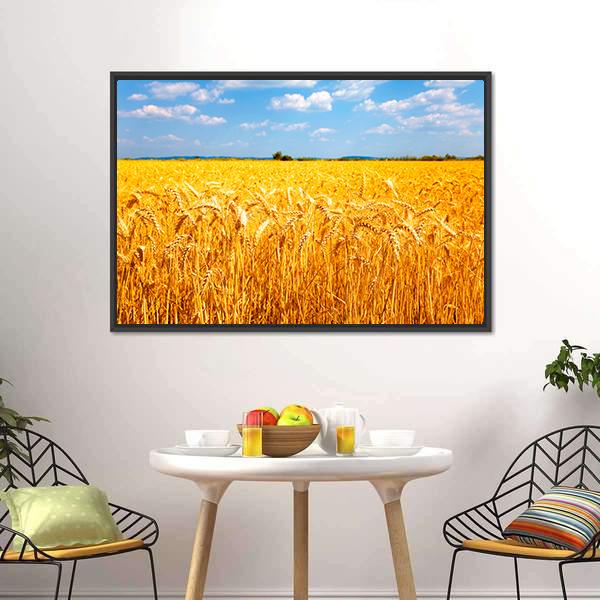 Wheat Ready For Harvest Canvas Wall Art-3 Horizontal-Gallery Wrap-25" x 16"-Tiaracle