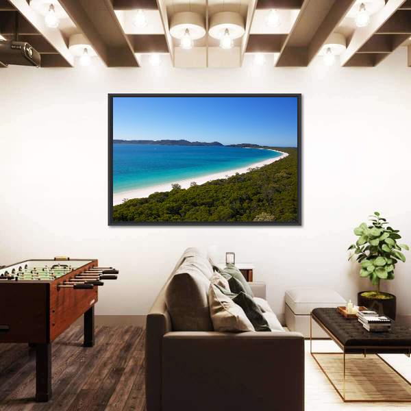 Whitehaven Beach View Canvas Wall Art-3 Horizontal-Gallery Wrap-25" x 16"-Tiaracle