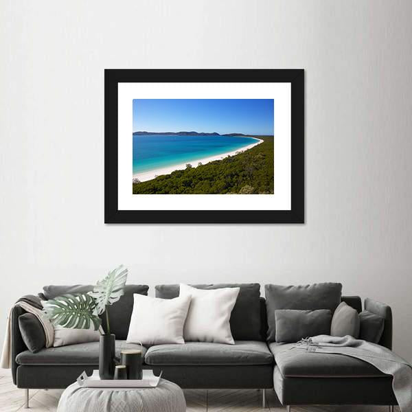 Whitehaven Beach View Canvas Wall Art-3 Horizontal-Gallery Wrap-25" x 16"-Tiaracle