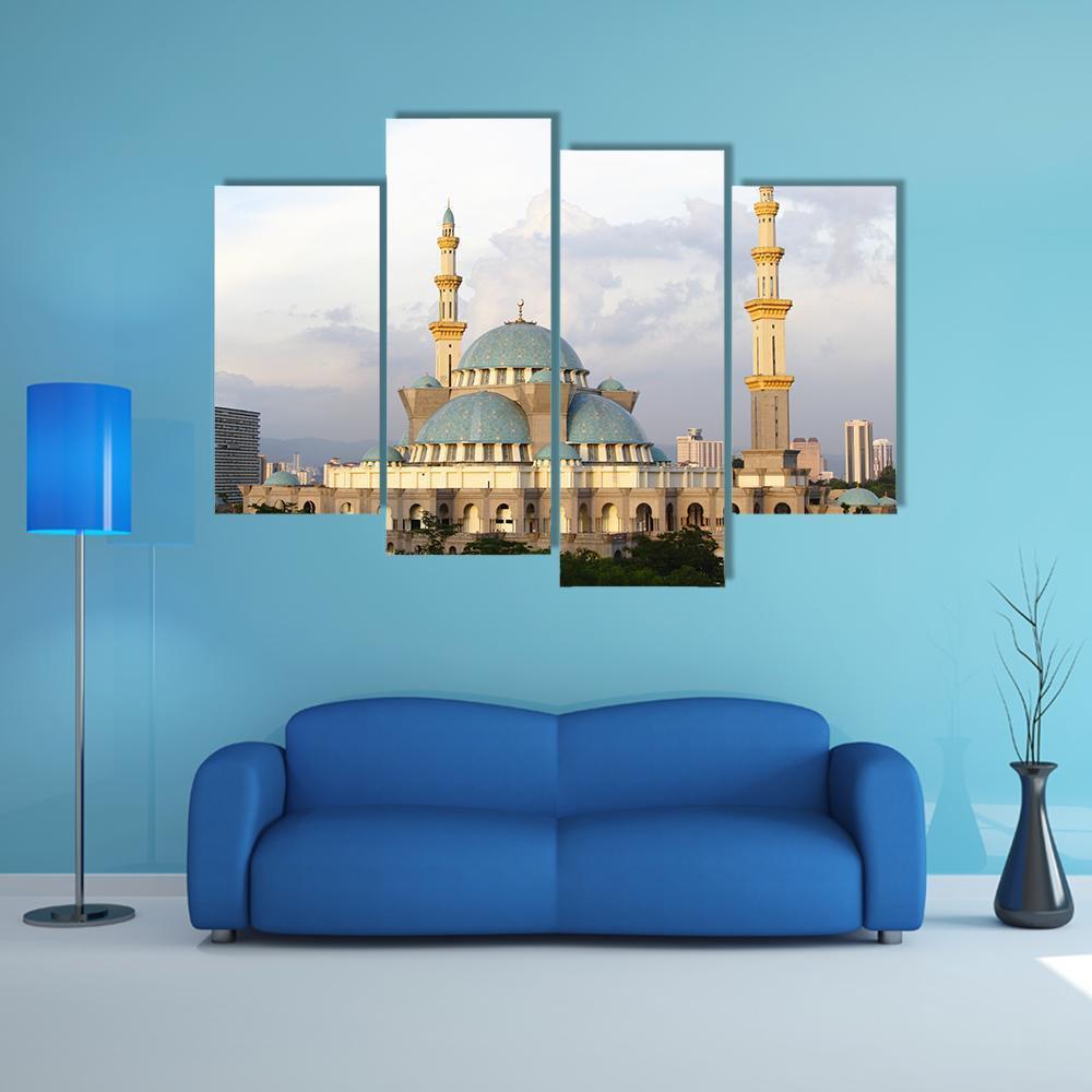 Wilayah Mosque Canvas Wall Art-4 Pop-Gallery Wrap-50" x 32"-Tiaracle