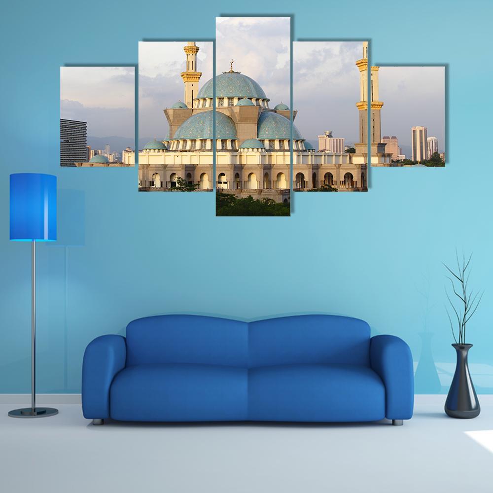 Wilayah Mosque Canvas Wall Art-5 Star-Gallery Wrap-62" x 32"-Tiaracle