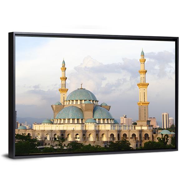 Wilayah Mosque Canvas Wall Art-3 Horizontal-Gallery Wrap-25" x 16"-Tiaracle