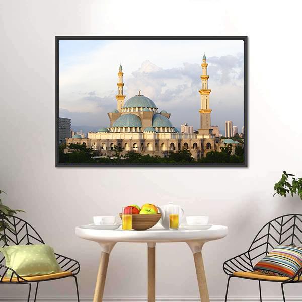 Wilayah Mosque Canvas Wall Art-3 Horizontal-Gallery Wrap-25" x 16"-Tiaracle