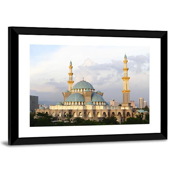 Wilayah Mosque Canvas Wall Art-3 Horizontal-Gallery Wrap-25" x 16"-Tiaracle