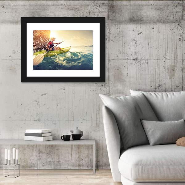 Woman With The Kayak Canvas Wall Art-3 Horizontal-Gallery Wrap-25" x 16"-Tiaracle