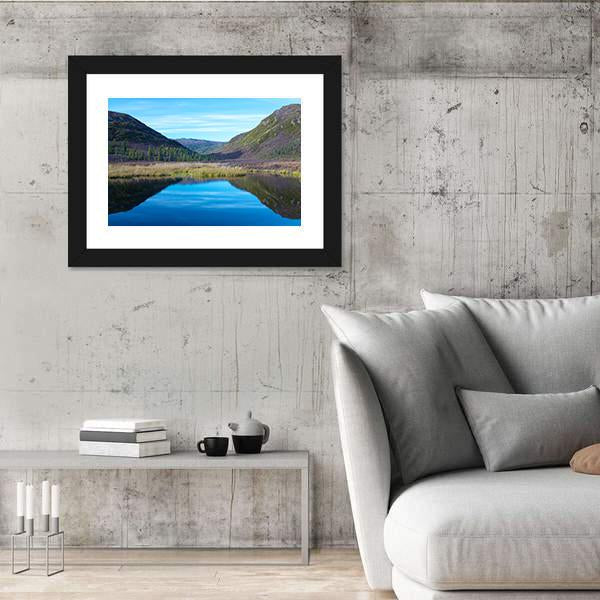 Wonder Lake With A Hill In Autumn Canvas Wall Art-3 Horizontal-Gallery Wrap-25" x 16"-Tiaracle