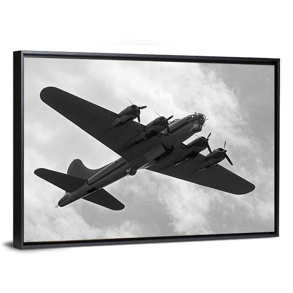 World War II Era Heavy Bomber On A Mission Canvas Wall Art-3 Horizontal-Gallery Wrap-25" x 16"-Tiaracle