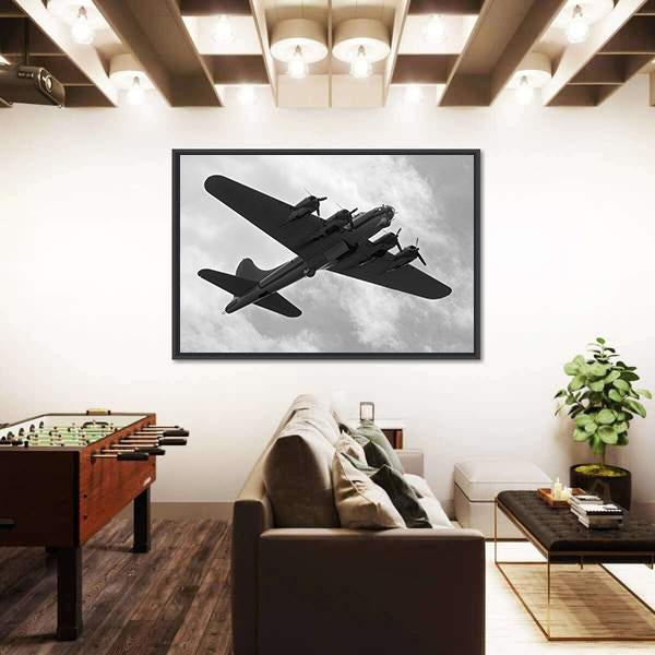 World War II Era Heavy Bomber On A Mission Canvas Wall Art-3 Horizontal-Gallery Wrap-25" x 16"-Tiaracle